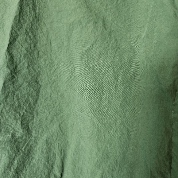 GAP cotton green oversized light quarter sleeve poplin peplum top Size XS - Picture 8 of 8